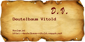 Deutelbaum Vitold névjegykártya